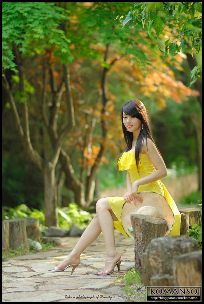 Hwang Mi Hee (황미희) Yellow Cocktail Dress